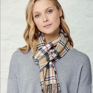 Blarney Heritage Extra Fine Merino Wool Scarf Camel Check